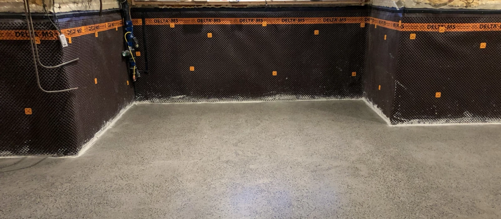 Basement finished polished floor