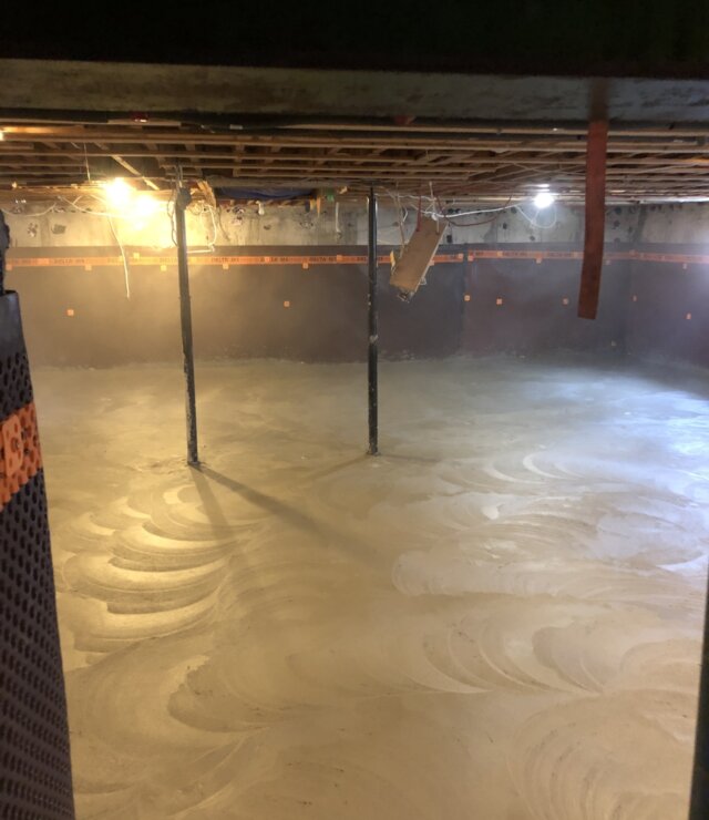 Basement floor 33 completed