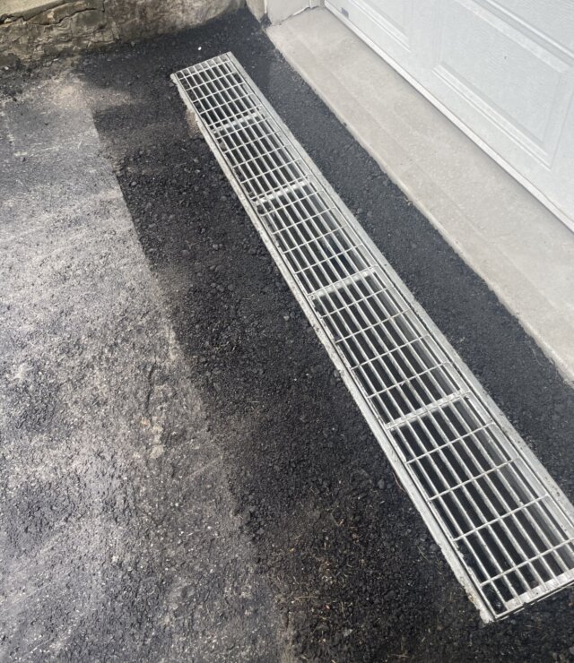 Garage linear drain huge completed 2024