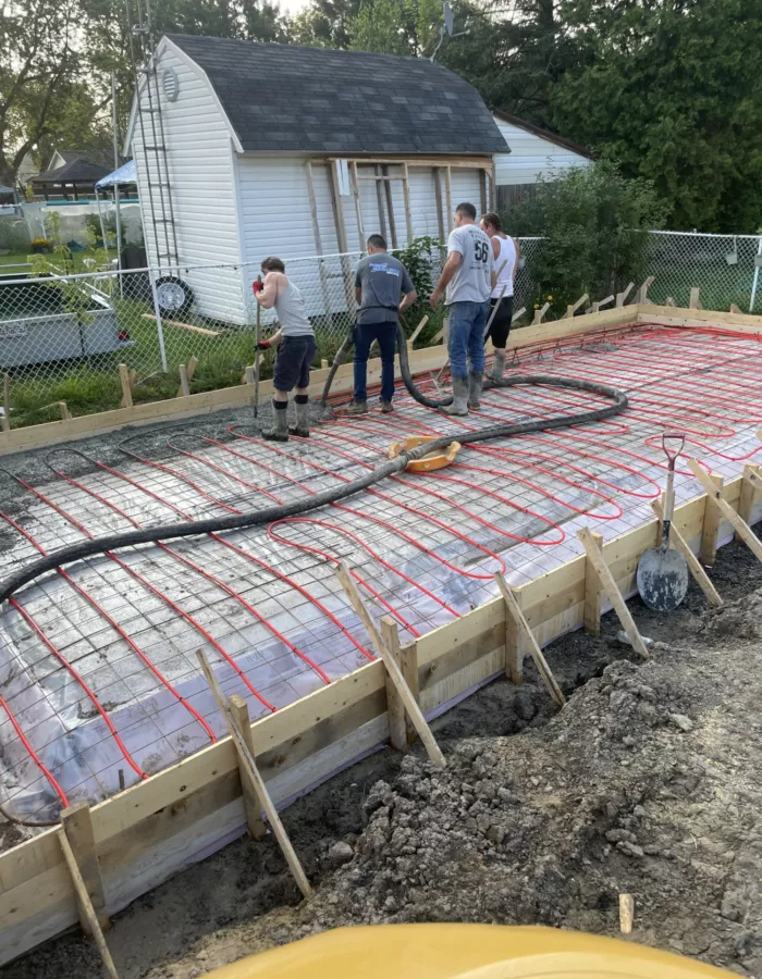 Garage slab heated solage solide 2024 Kirkland ArboMTL